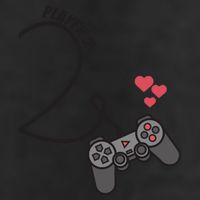 Funny Player 1 Player 2 Matching Gamer Couple Him Her Funny Gift 25L Jumbo Tote