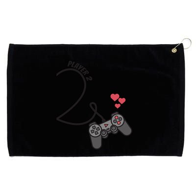 Funny Player 1 Player 2 Matching Gamer Couple Him Her Funny Gift Grommeted Golf Towel