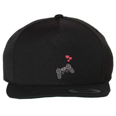 Funny Player 1 Player 2 Matching Gamer Couple Him Her Funny Gift Wool Snapback Cap