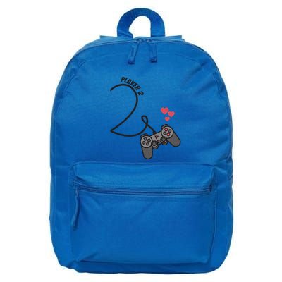 Funny Player 1 Player 2 Matching Gamer Couple Him Her Funny Gift 16 in Basic Backpack