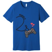 Funny Player 1 Player 2 Matching Gamer Couple Him Her Funny Gift Premium T-Shirt