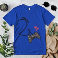Funny Player 1 Player 2 Matching Gamer Couple Him Her Funny Gift Premium T-Shirt
