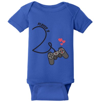 Funny Player 1 Player 2 Matching Gamer Couple Him Her Funny Gift Baby Bodysuit