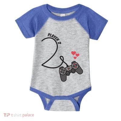 Funny Player 1 Player 2 Matching Gamer Couple Him Her Funny Gift Infant Baby Jersey Bodysuit