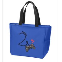 Funny Player 1 Player 2 Matching Gamer Couple Him Her Funny Gift Zip Tote Bag