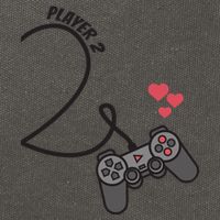 Funny Player 1 Player 2 Matching Gamer Couple Him Her Funny Gift Cotton Canvas Backpack