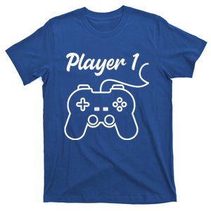 Funny Player 1 Player 2 Matching Gamer Couple Him Her Funny Gift T-Shirt