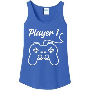 Funny Player 1 Player 2 Matching Gamer Couple Him Her Funny Gift Ladies Essential Tank