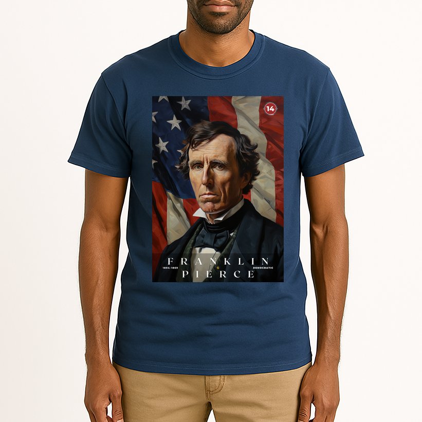 Franklin Pierce 14th President Of The United States Portrait Tall T-Shirt