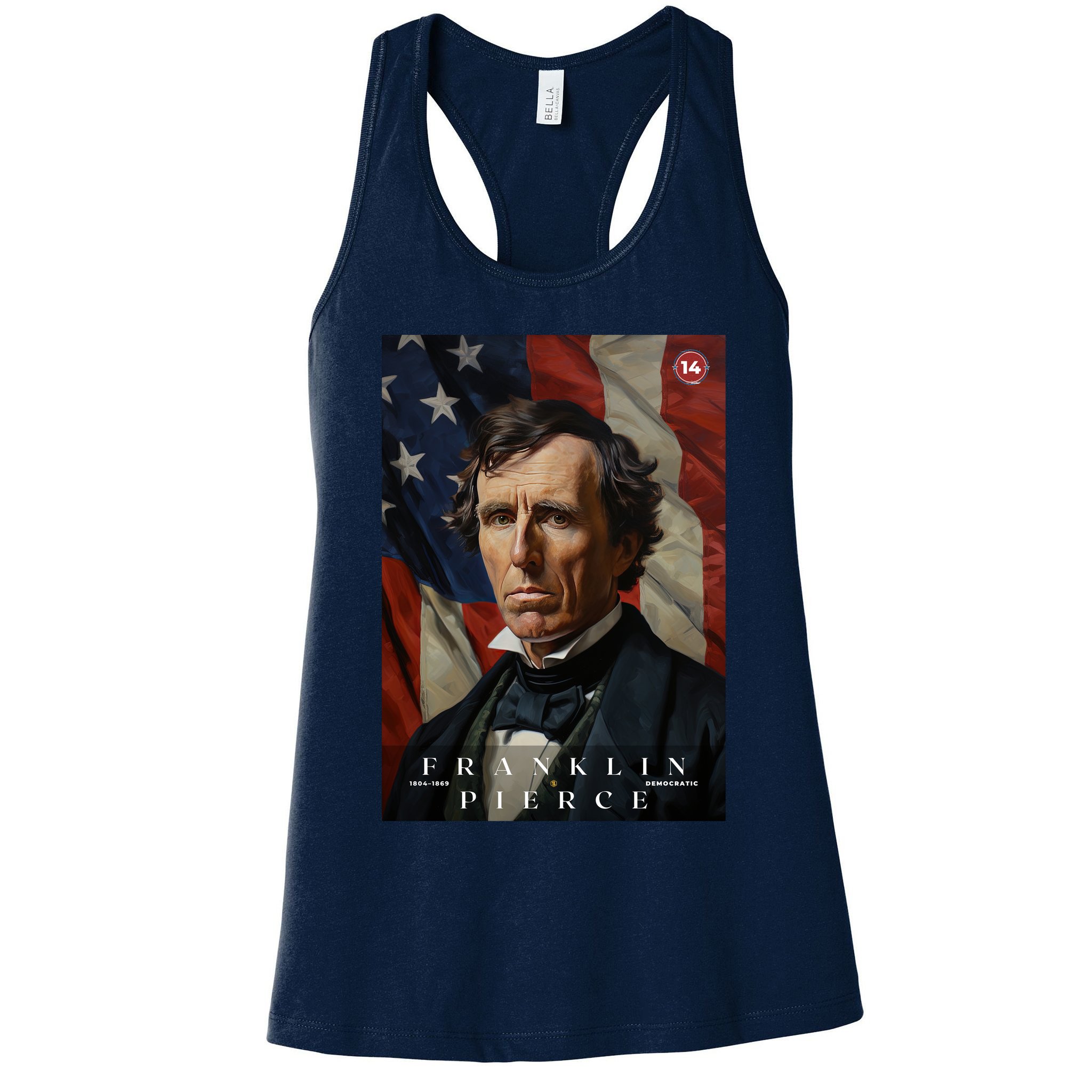 Franklin Pierce 14th President Of The United States Portrait Womens Tank Top