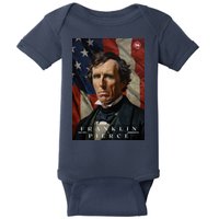 Franklin Pierce 14th President Of The United States Portrait Baby Bodysuit