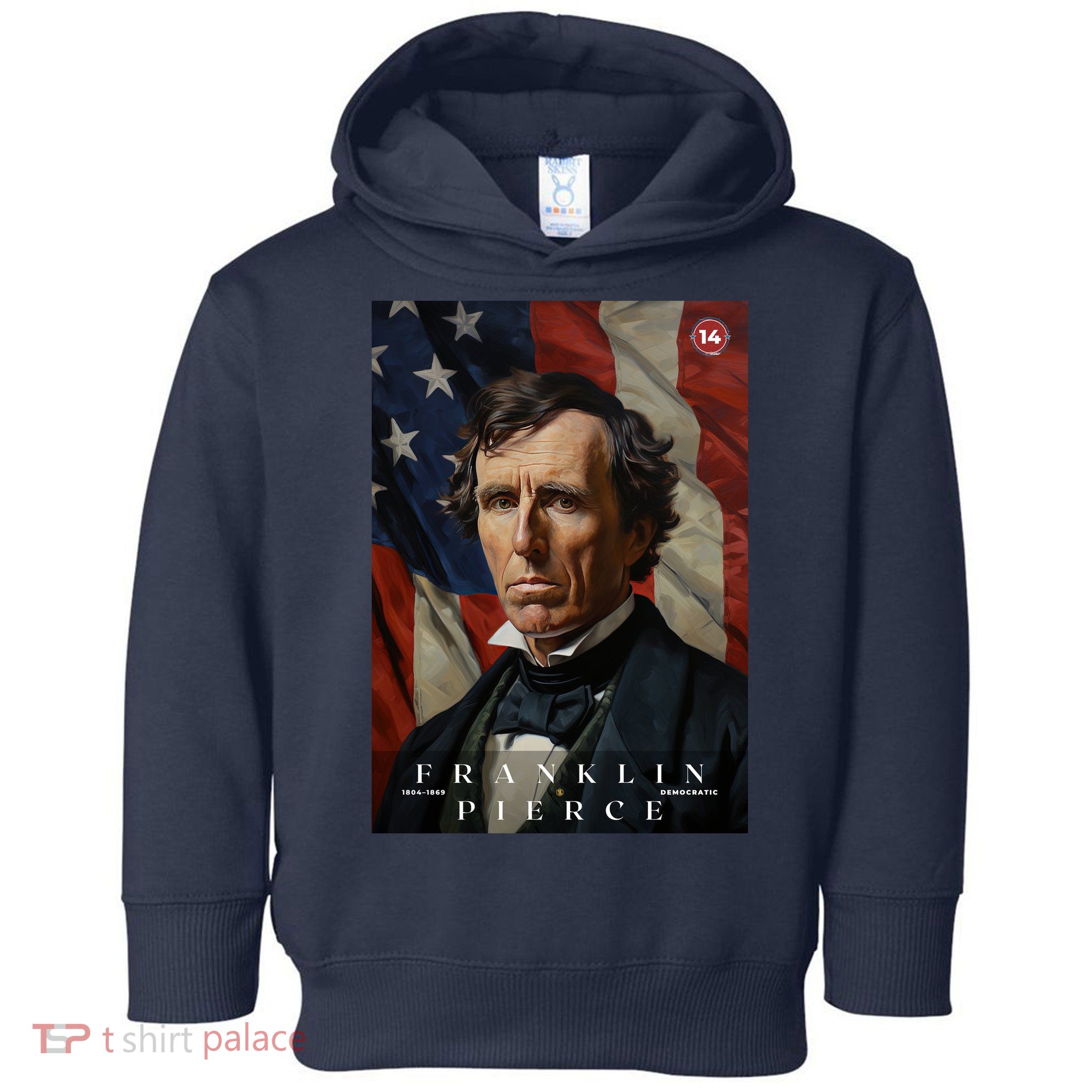 Franklin Pierce 14th President Of The United States Portrait Toddler Hoodie