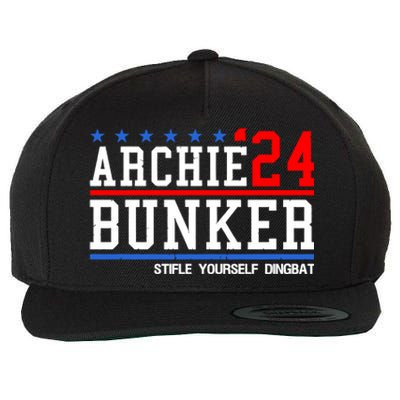 Funny President 2024 Stifle Yourself Dingbat Archie Bunker 24 For President 2024 Wool Snapback Cap