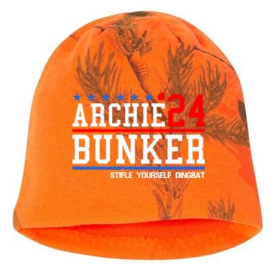 Funny President 2024 Stifle Yourself Dingbat Archie Bunker 24 For President 2024 Kati - Camo Knit Beanie