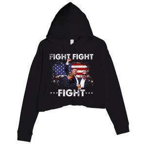 Funny Pro 2024 Fight Fight Fight 2024 Crop Fleece Hoodie