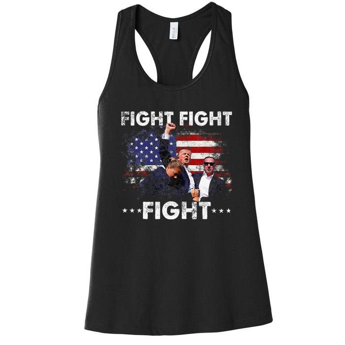 Funny Pro 2024 Fight Fight Fight 2024 Women's Racerback Tank