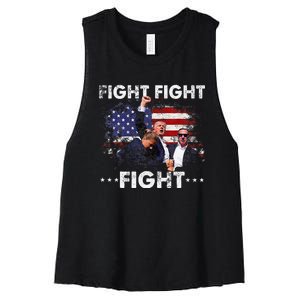 Funny Pro 2024 Fight Fight Fight 2024 Women's Racerback Cropped Tank