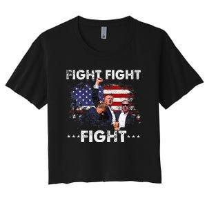 Funny Pro 2024 Fight Fight Fight 2024 Women's Crop Top Tee