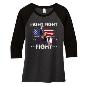 Funny Pro 2024 Fight Fight Fight 2024 Women's Tri-Blend 3/4-Sleeve Raglan Shirt