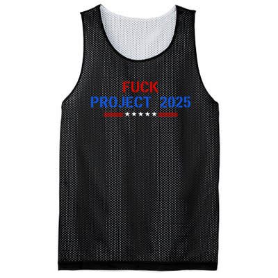 Fuck Project 2025 Election 2024 Pro Democracy Mesh Reversible Basketball Jersey Tank