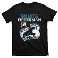 Fishing Party 3 Year Old Birthday Fisherman 3rd Fisher T-Shirt