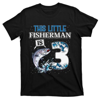 Fishing Party 3 Year Old Birthday Fisherman 3rd Fisher T-Shirt