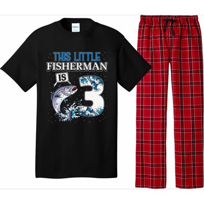 Fishing Party 3 Year Old Birthday Fisherman 3rd Fisher Pajama Set