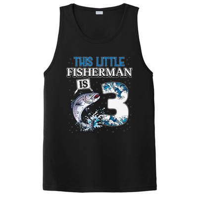 Fishing Party 3 Year Old Birthday Fisherman 3rd Fisher PosiCharge Competitor Tank