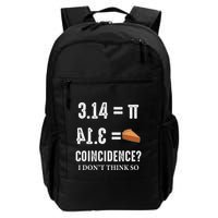 Funny Pi 314 = Pie Coincidence I Think Not Math Pun Backpack