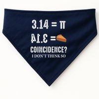 Funny Pi 314 = Pie Coincidence I Think Not Math Pun USA-Made Doggie Bandana