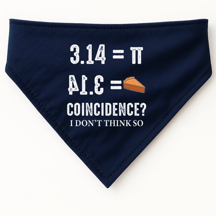 Funny Pi 314 = Pie Coincidence I Think Not Math Pun USA-Made Doggie Bandana