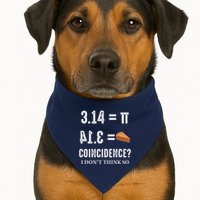 Funny Pi 314 = Pie Coincidence I Think Not Math Pun USA-Made Doggie Bandana