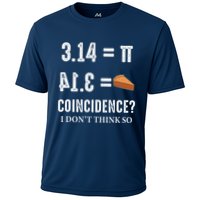 Funny Pi 314 = Pie Coincidence I Think Not Math Pun Performance Shirt