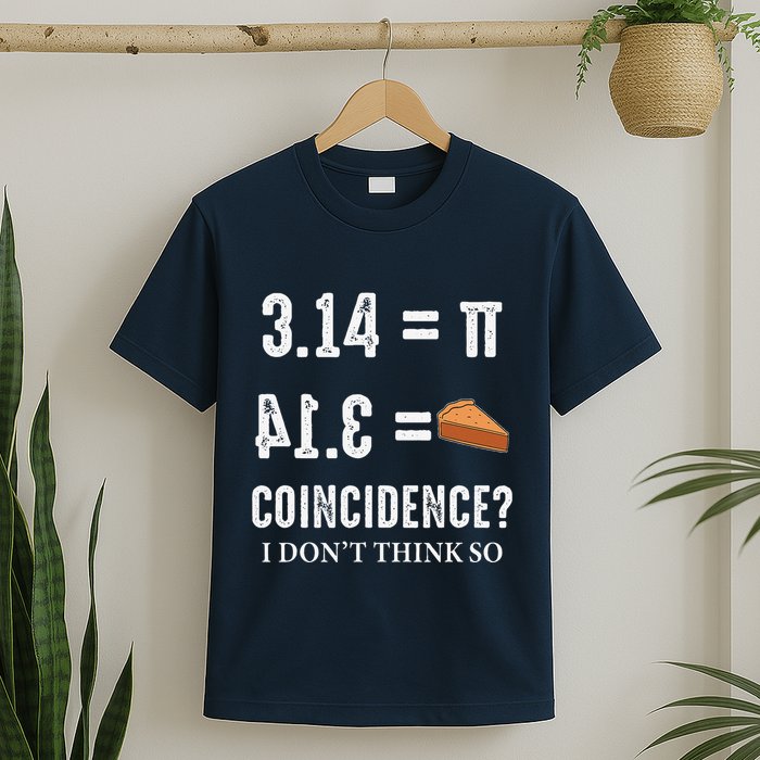 Funny Pi 314 = Pie Coincidence I Think Not Math Pun T-Shirt