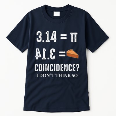 Funny Pi 314 = Pie Coincidence I Think Not Math Pun Tall T-Shirt