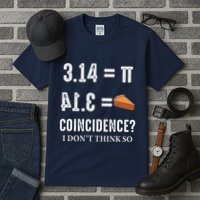 Funny Pi 314 = Pie Coincidence I Think Not Math Pun Tall T-Shirt