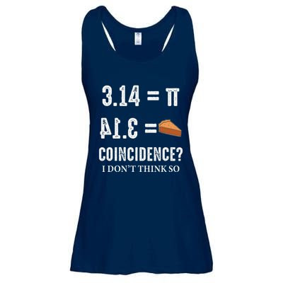 Funny Pi 314 = Pie Coincidence I Think Not Math Pun Ladies Essential Flowy Tank