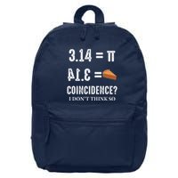 Funny Pi 314 = Pie Coincidence I Think Not Math Pun 16 in Basic Backpack