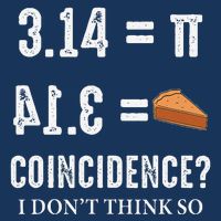Funny Pi 314 = Pie Coincidence I Think Not Math Pun 16 in Basic Backpack