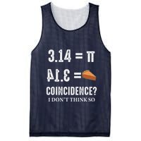 Funny Pi 314 = Pie Coincidence I Think Not Math Pun Mesh Reversible Basketball Jersey Tank