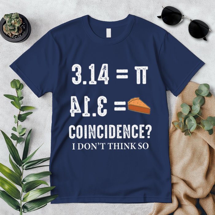 Funny Pi 314 = Pie Coincidence I Think Not Math Pun Premium T-Shirt