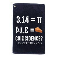 Funny Pi 314 = Pie Coincidence I Think Not Math Pun Golf Towel
