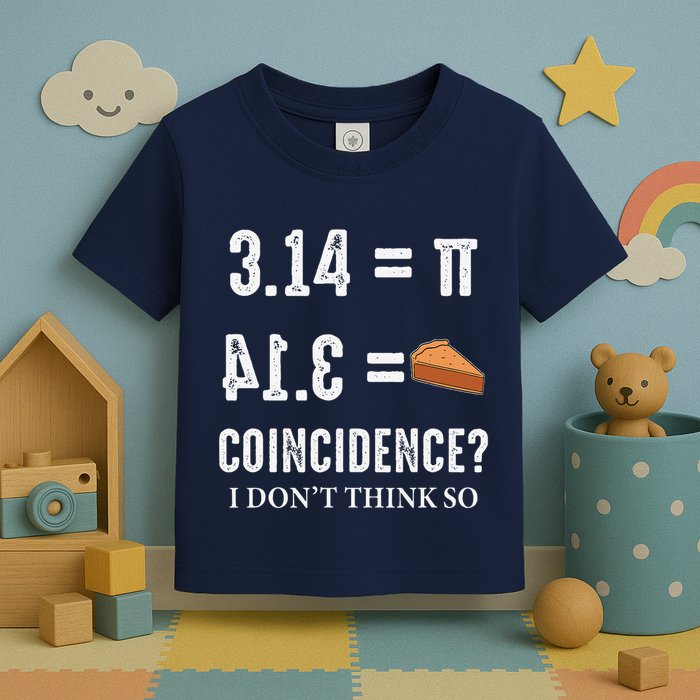 Funny Pi 314 = Pie Coincidence I Think Not Math Pun Toddler T-Shirt
