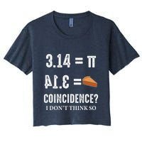 Funny Pi 314 = Pie Coincidence I Think Not Math Pun Crop Top