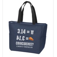 Funny Pi 314 = Pie Coincidence I Think Not Math Pun Zip Tote Bag