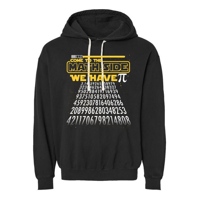Funny Pi 3.14 Day Come To The Math Side We Have Pi Garment-Dyed Fleece Hoodie