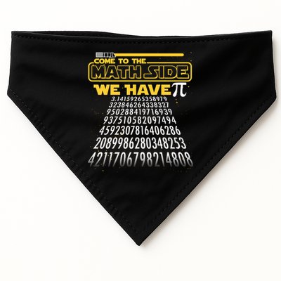 Funny Pi 3.14 Day Come To The Math Side We Have Pi USA-Made Doggie Bandana