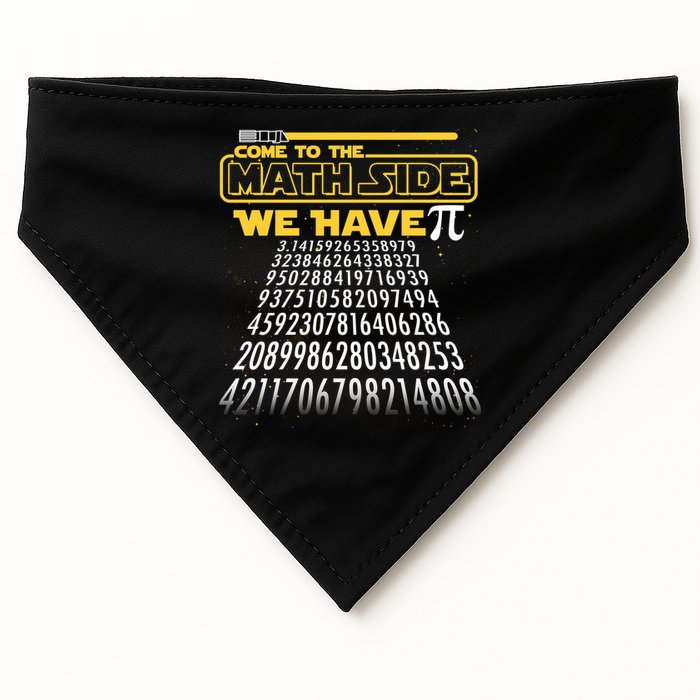Funny Pi 3.14 Day Come To The Math Side We Have Pi USA-Made Doggie Bandana