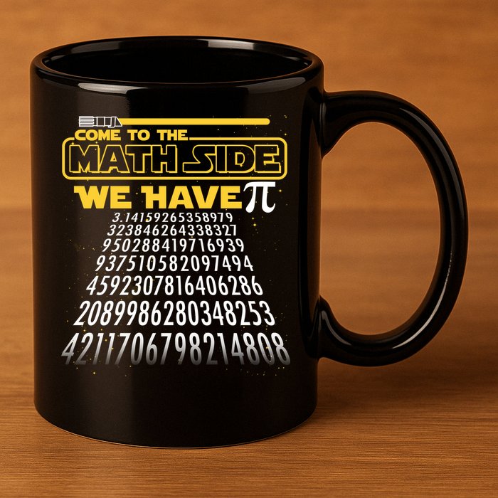 Funny Pi 3.14 Day Come To The Math Side We Have Pi 11oz C Handle Ceramic Mug