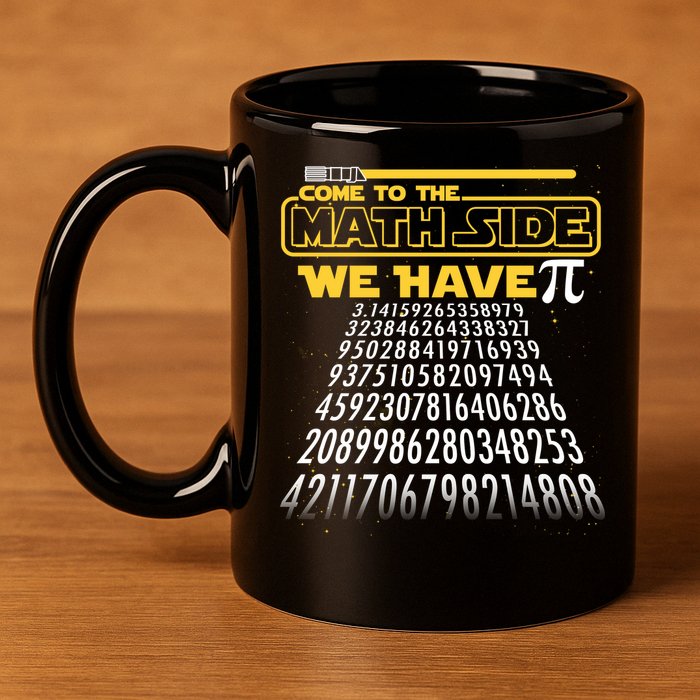 Funny Pi 3.14 Day Come To The Math Side We Have Pi 11oz C Handle Ceramic Mug